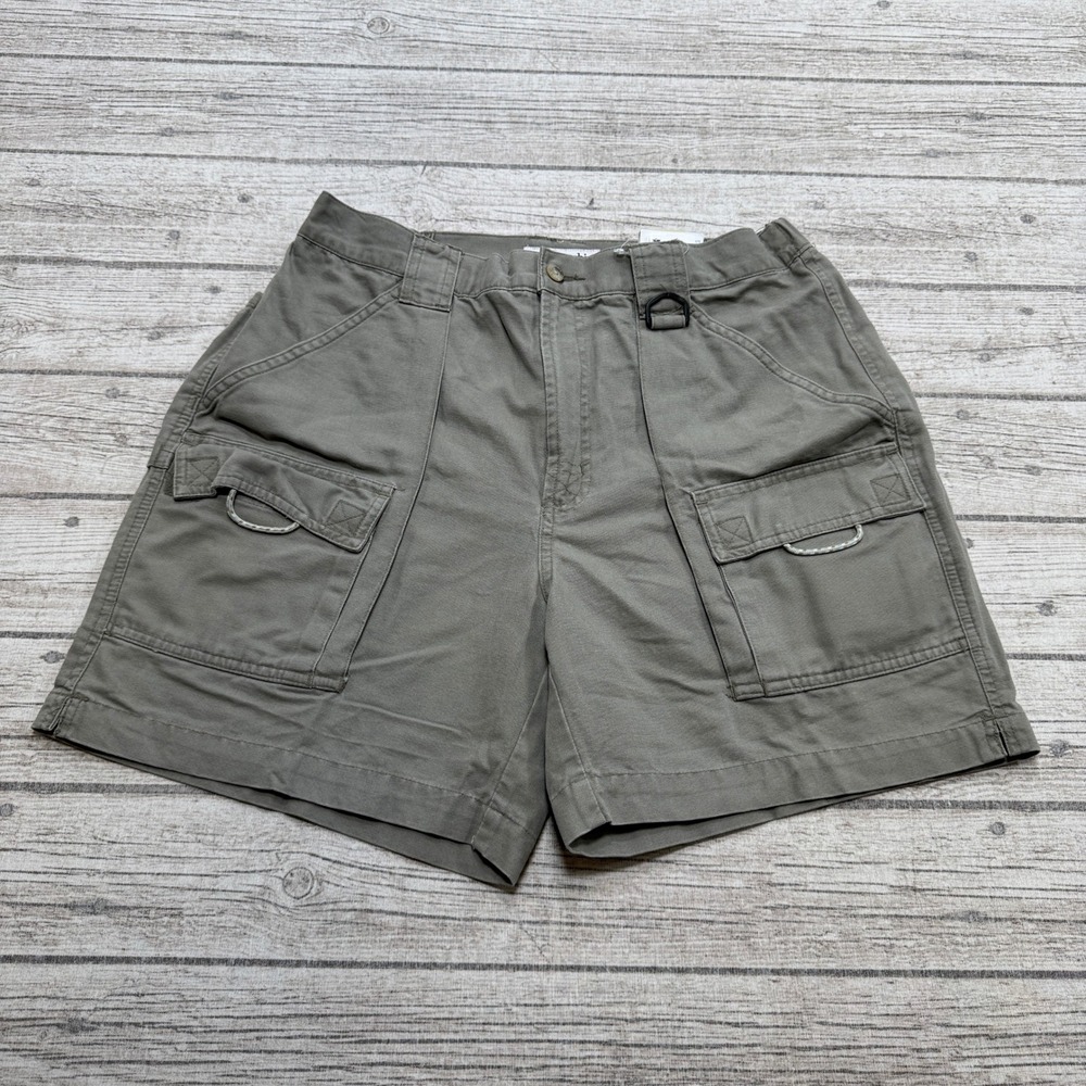 Columbia PFG Cargo Shorts Women's L Gray Relaxed Canvas Hiking Outdoor Utility
